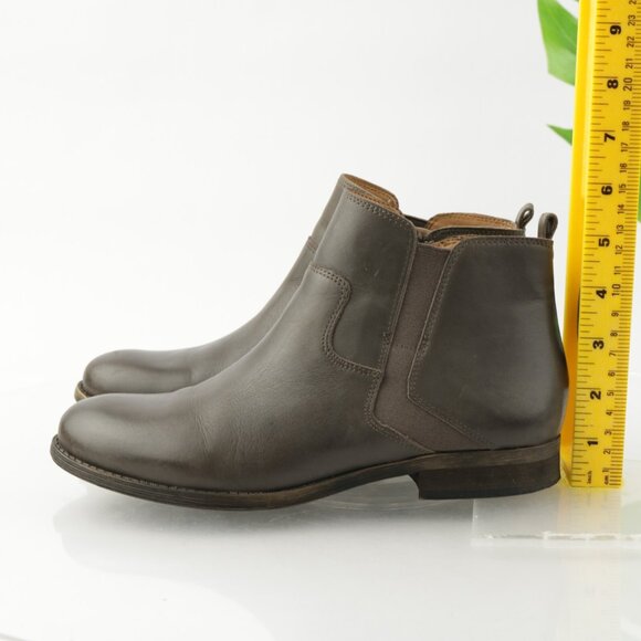 Franco Sarto Womens Kampton Boot Size 7.5 Gray Leather Zip Up Bootie Comfy Flat - Picture 5 of 10